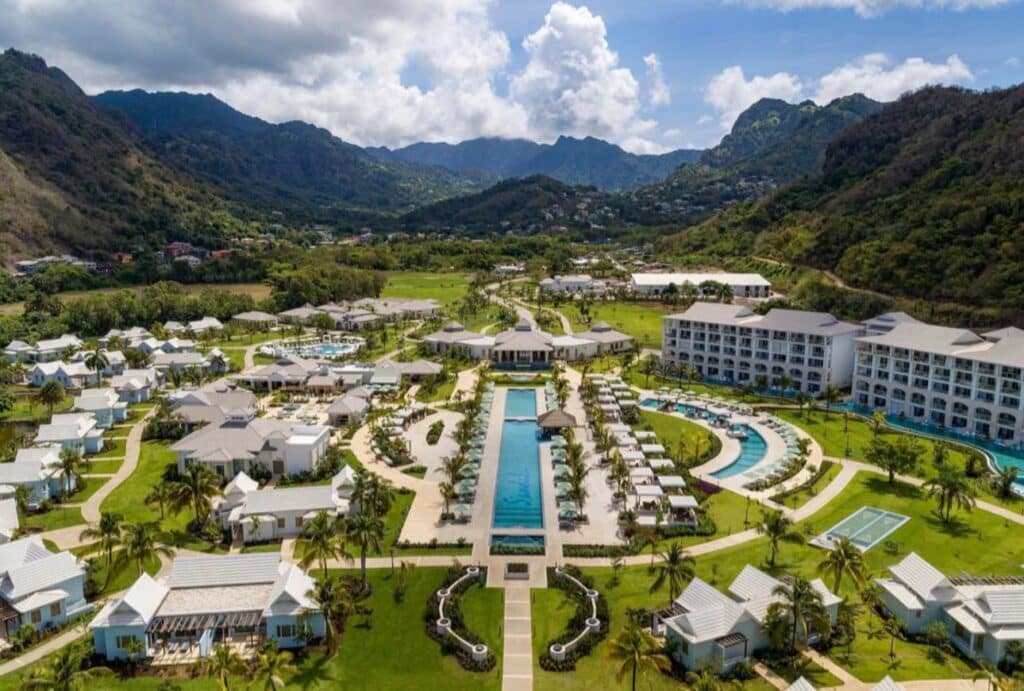 View of the pool at Sandals Saint Vincent, voted Best All-Inclusive Resort 2025