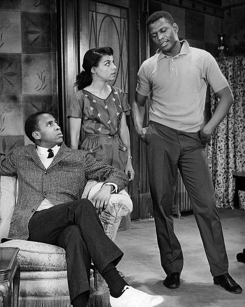 Sidney Poitier on stage early in his New York theater career