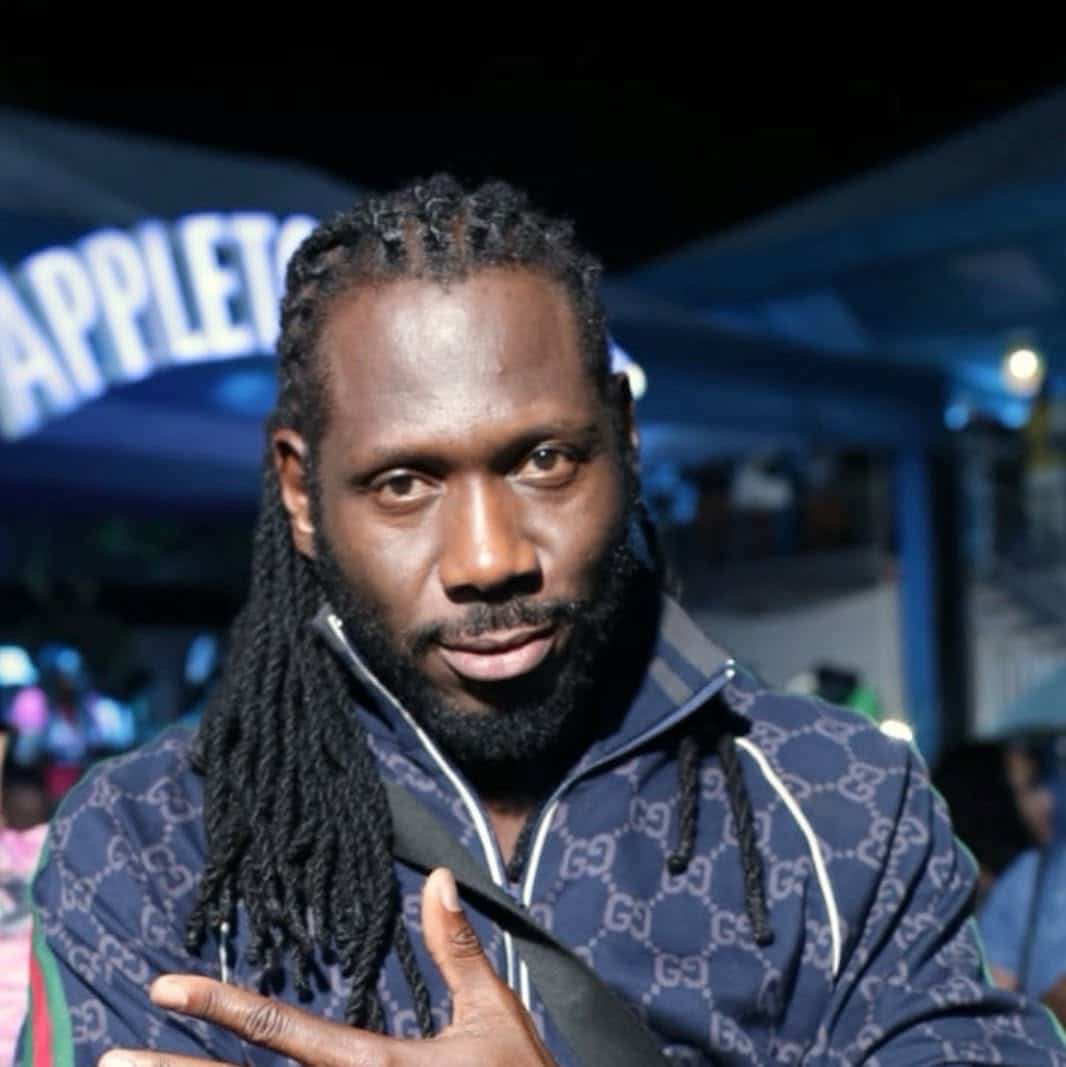 Skatta Burrell, Jamaican producer of the Coolie Dance riddim, at an event