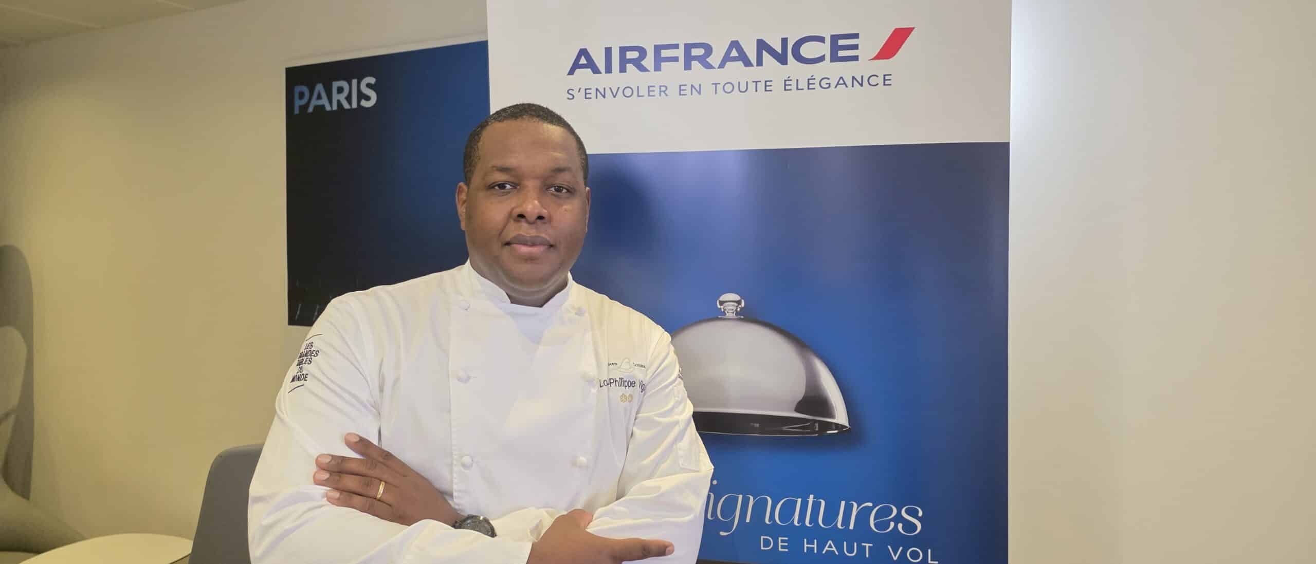 Louis-Philippe Vigilant at the presentation of his signature menu for Air France